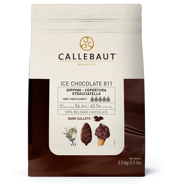 Темний шоколад для покриття морозива​, Callebaut Ice Chocolate Dark 56,4%, 2,5 кг 16761 фото